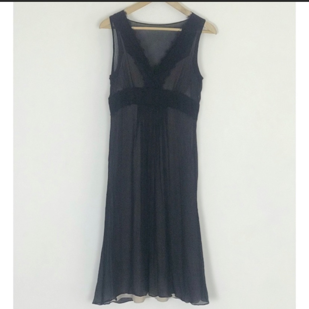 LOFT Vintage Style 100% Silk Lace Slip Dress